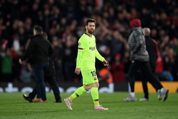 Messi exited the UEFA Champions League Semi Final in disappointing circumstances