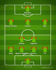 Cameroon's Predicted eleven.
