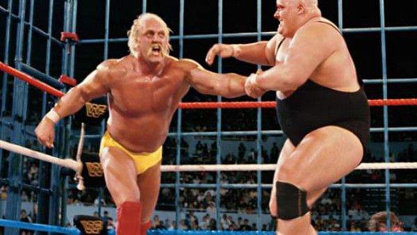 King Kong Bundy challenges Hulk Hogan in a steel cage for the WWF championship at Wrestlemania II