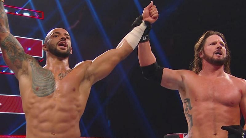 AJ &amp; Ricochet squared off in a WWE dream match WWE&#039;s hottest new couple Enter caption Rollins and Lynch