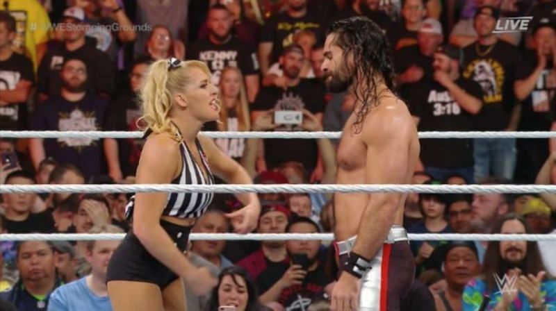 Lacey Evans and Seth Rollins