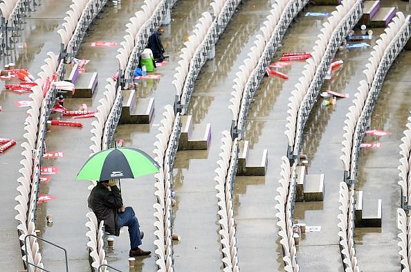 South Africa v West Indies - Stands lie empty as the rain gods have their way