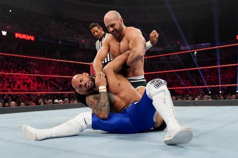 Cesaro has feuded with Ricochet recently