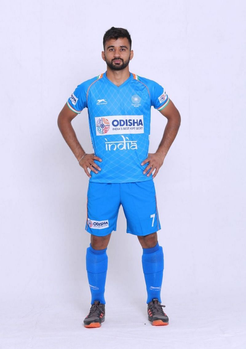 Captain Manpreet wearing the new kit