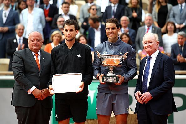 2019 French Open - Dominic Thiem(L) and Rafael Nadal