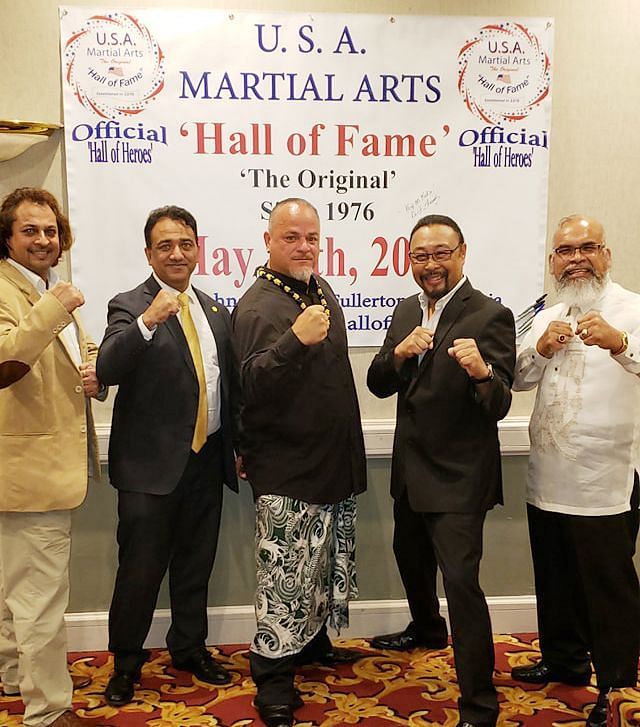 Mr. Hari Osias Banaag with Neeshu Sharma Martial Artist at Hall of Fame Award