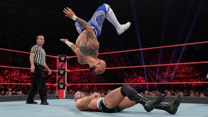 Ricochet and Cesaro delivered one of the biggest botches of the night on Raw