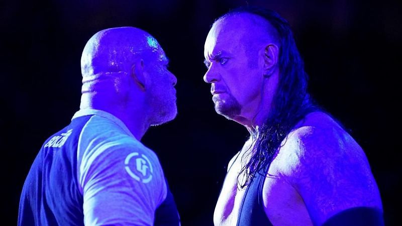 The Undertaker and Goldberg on SmackDown Live this wek