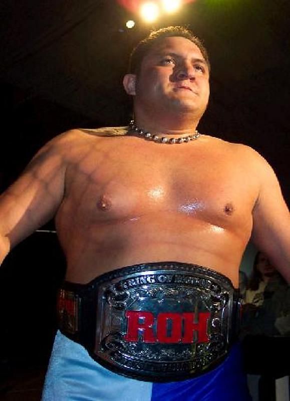 Samoa Joe as Ring of Honor World Champion.