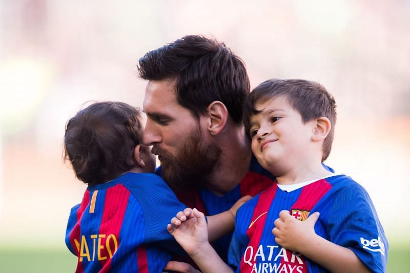 Messi with his sons