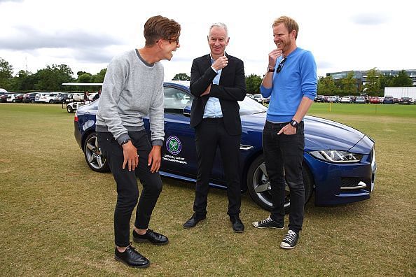 John McEnroe Drives Fans to AELTC in Jaguar as promotional event