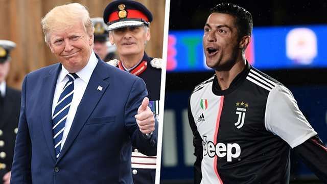 Trump name-drops Ronaldo while discussing football&#039;s gender pay gap.