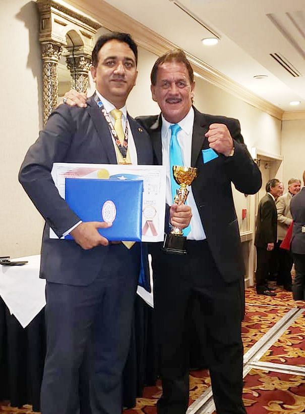 Shammi Rana with Dr Jim Thomas, Thomas International Council of Higher Martial Arts Education
