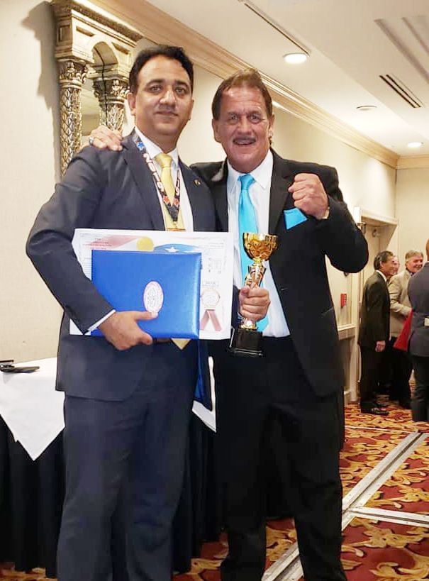 Shammi Rana with Dr Jim Thomas, Thomas International Council of Higher Martial Arts Education