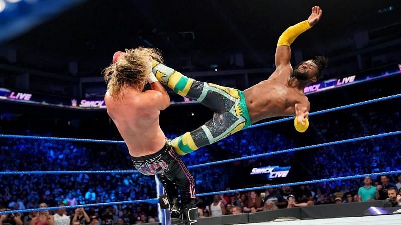 Kofi Kingston in action on SmackDown Live