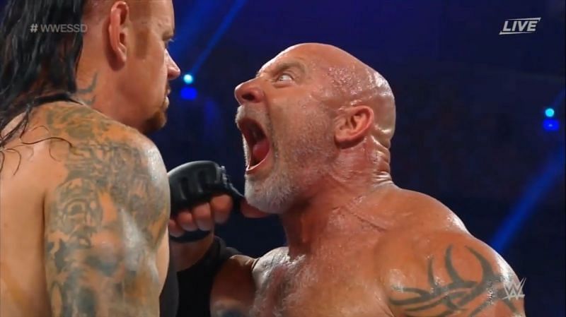 Goldberg mocking The Undertaker