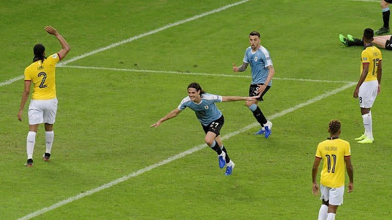 Cavani struck an incredible bicycle kick from close range