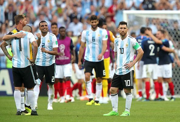 Argentina were eliminated from the 2018 World Cup by France