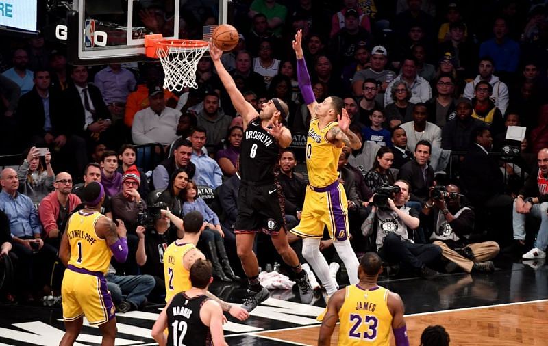 Dudley had one of his most notable games with the Brooklyn Nets in a victory versus the Lakers
