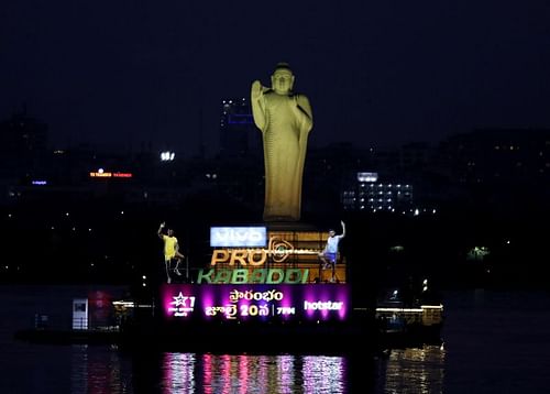 The VIVO Pro Kabaddi season 7 logo was unveiled at the Hussain Sagar Lake