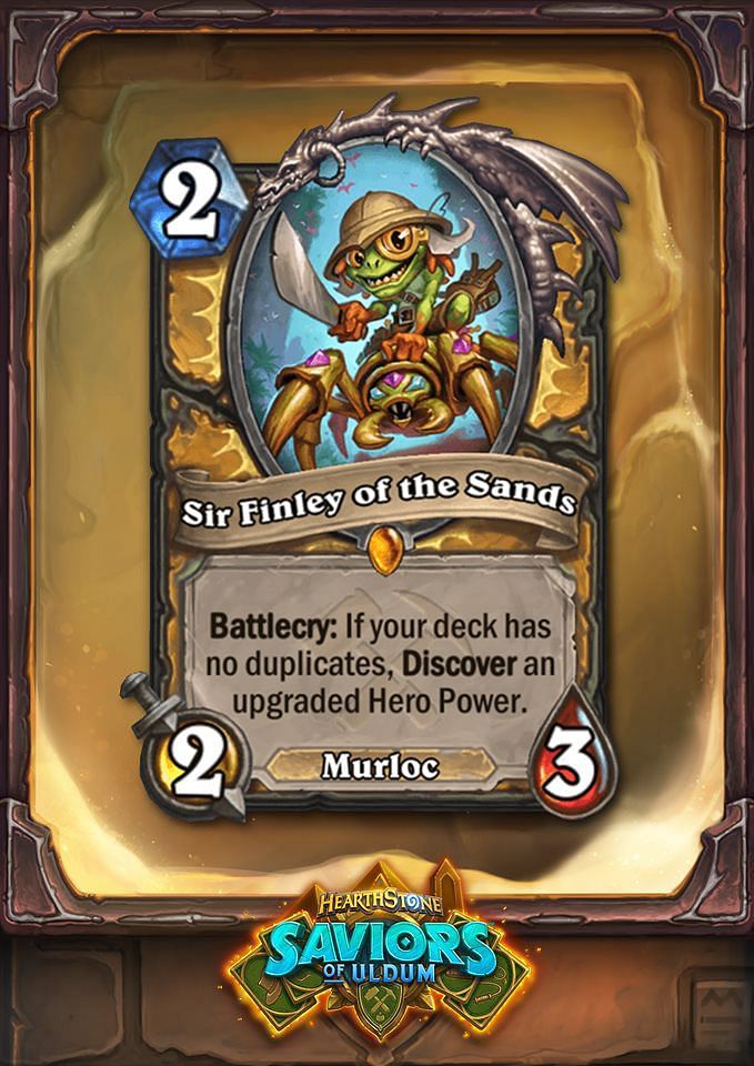 Sir Finley is a Paladin Legendary this time around