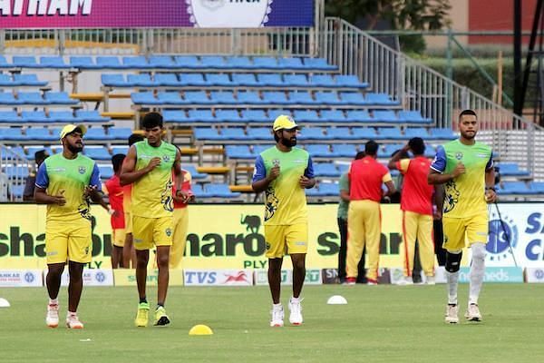 Lyca Kovai Kings team in practice session ahead of their clash against Chepauk Super Gillies