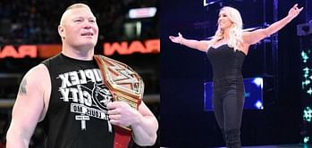 WWE history: Brock Lesnar meets Charlotte Flair in rare photo
