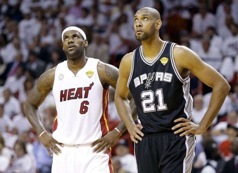 LeBron &amp; Duncan have some memorable clashes down the stretch with the title on the line.