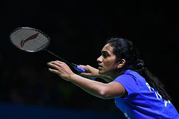 PV Sindhu in action