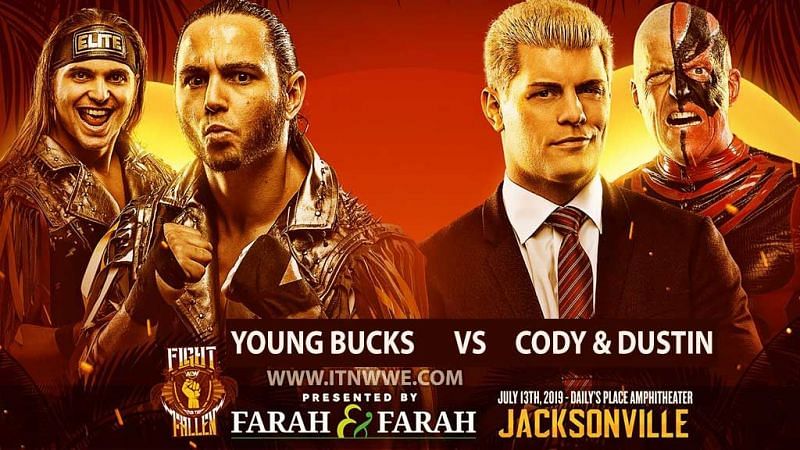 The Young Bucks vs Cody and Dustin Rhodes