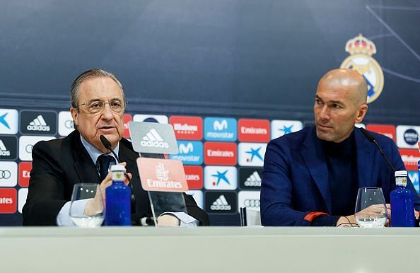 Florentino Perez and Zinedine Zidane