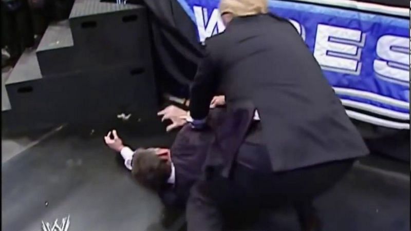 Donald Trump got a couple of nice shots in on Donald Trump at WrestleMania 23.