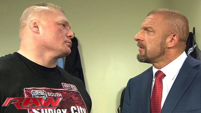 Triple H and Brock Lesnar