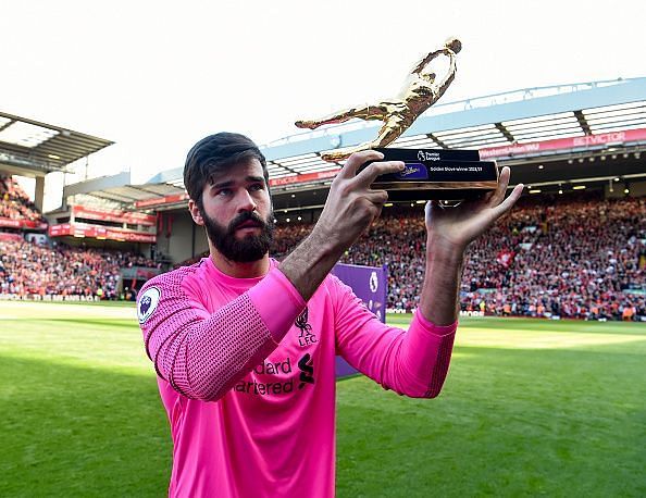 Alisson is the current holder of the Golden Glove