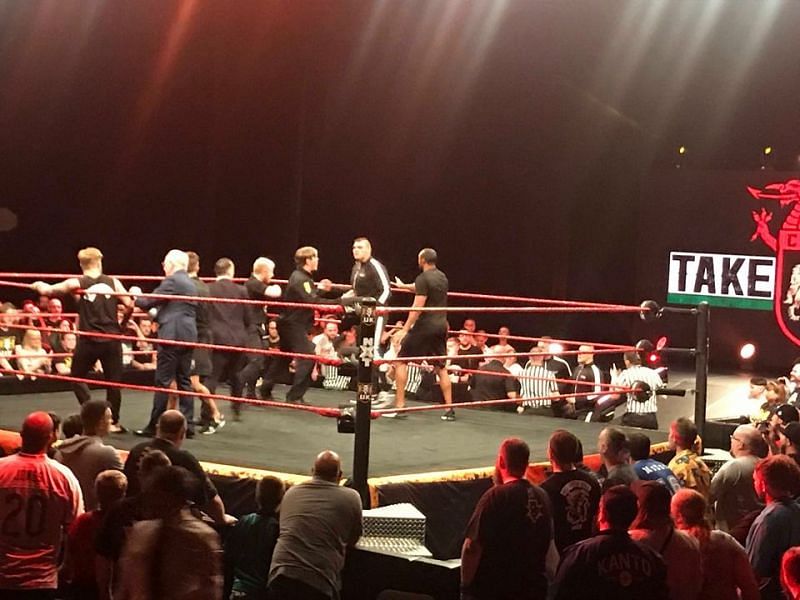 Tyler Bate and Walter being separated