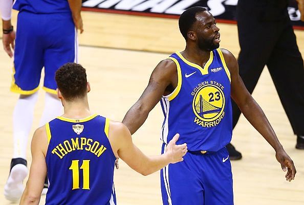 Draymond Green and Klay Thompson