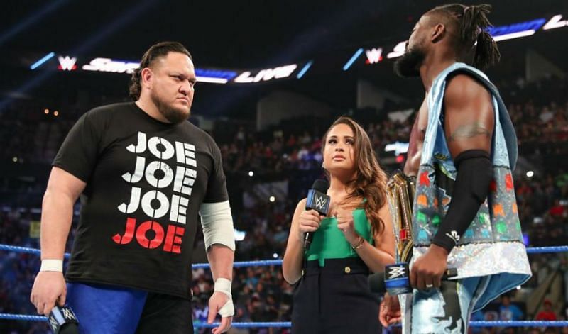 Kofi Kingston (right) recently defended his WWE Championship against Samoa Joe at WWE&#039;s Extreme Rules event