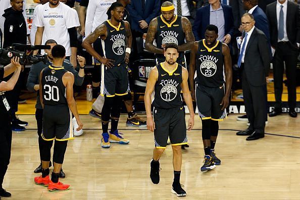 Klay Thompson left Game 6 of the NBA Finals with a knee injury