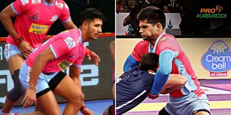 Sandeep Dhull (left) and Amit Hooda (right) were the best defenders for Jaipur Pink Panthers in their respected seasons.