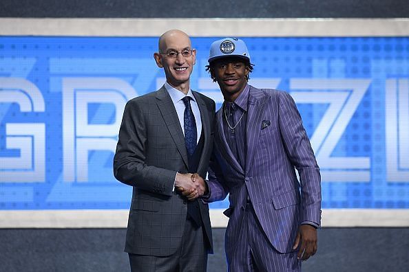 Adam Silver and Ja Morant