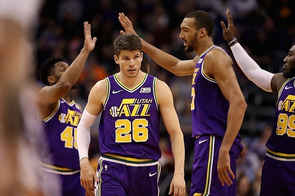 Kyle Korver spent much of the 18-19 season with the Utah Jazz