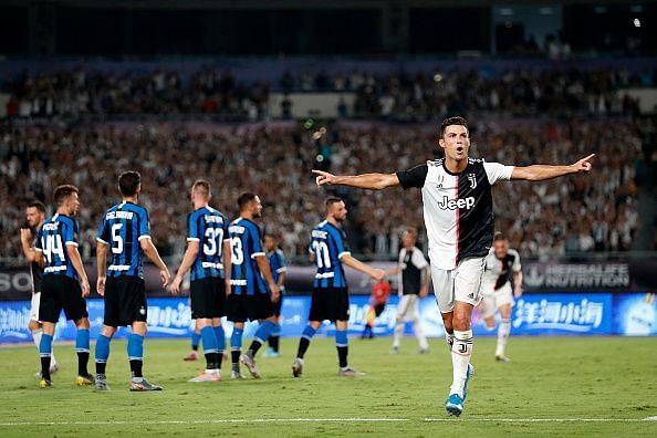 Cristiano Ronaldo&#039;s deflected free-kick leveled the scoreline in the second half