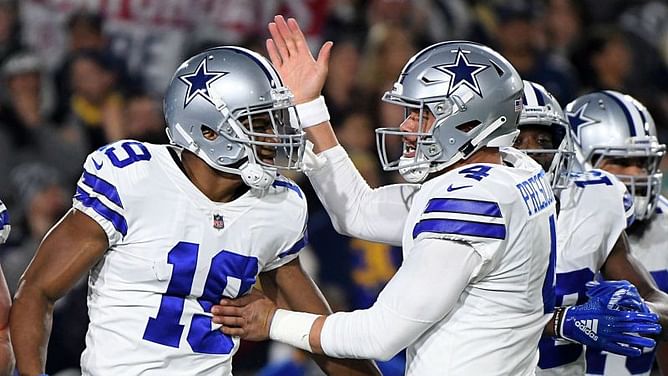 Dak Prescott, Amari Cooper at Cowboys training camp without new contracts