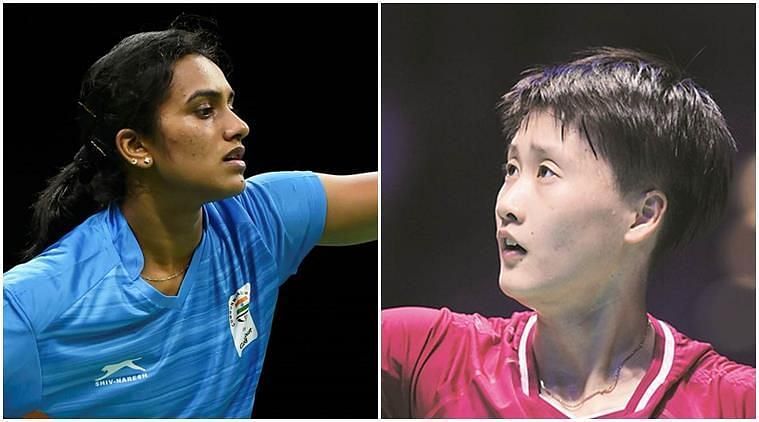 PV Sindhu (left) and Chen Yufei