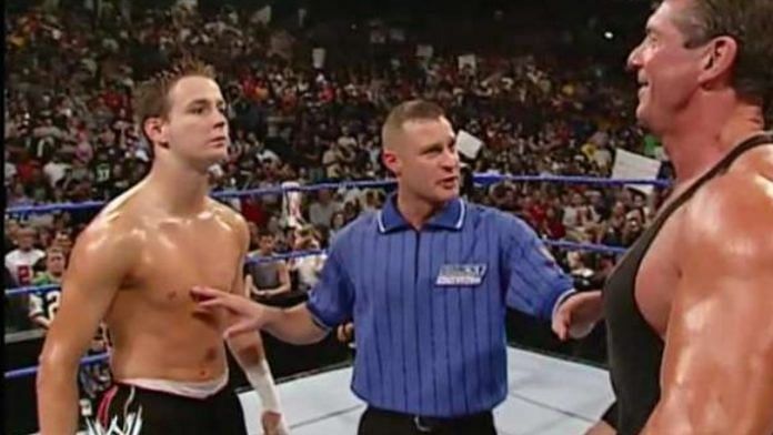 Zach Gowen faces off with Mr. McMahon