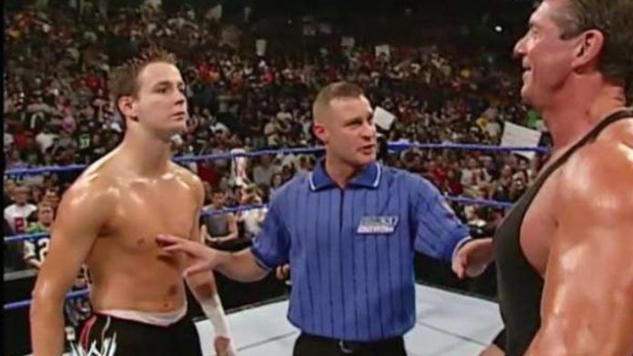 Zach Gowen faces off with Mr. McMahon