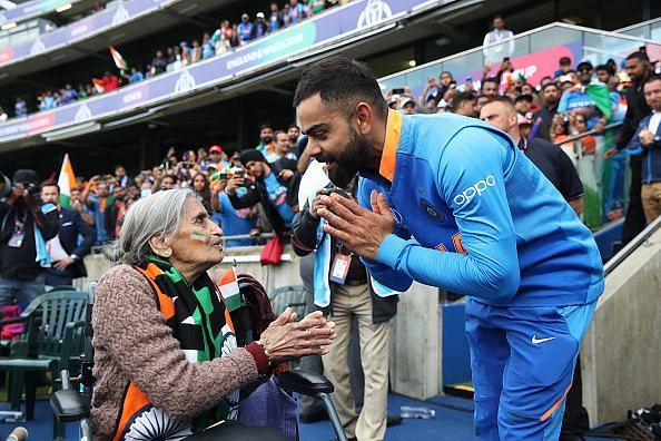 Charulata Patel with Virat Kohli