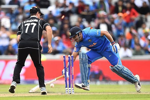 Guptill&#039;s brilliant throw saw the back of Dhoni in the first semi-final