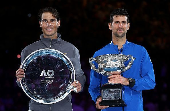 2019 Australian Open - Nadal (l) and Djokovic