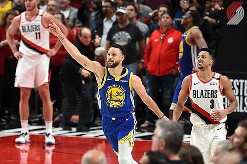 Stephen Curry and CJ McCollum